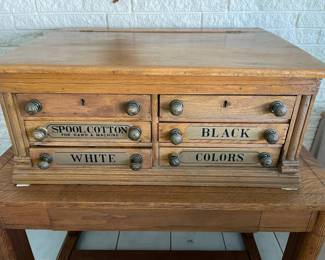 Antique Spool cabinet, original hardware