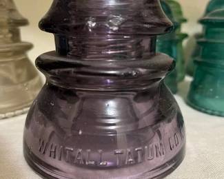 Rare Purple Glass Insulator, flint has to be in the glass to make this color appear with age!