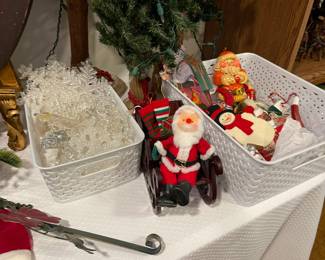 Snowflakes, Santa ornaments