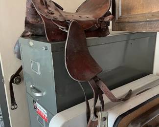 Vintage riding saddle
