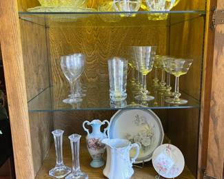 Vintage stem ware, Austrian china, cut glass and Orrefors of Sweden pieces