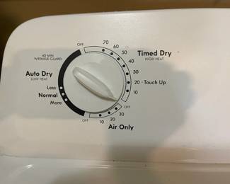 The second control panel for the dryer