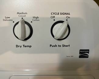 Control panel of the dryer
