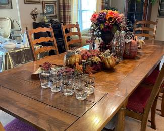 A closer view of the table