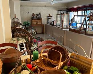 Looking down the sun room and register area