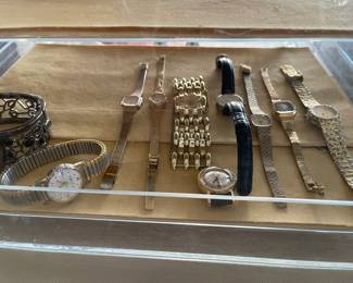 Vintage ladies watches and a man's vintage Omega