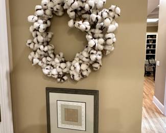 Cotton ball wreath
