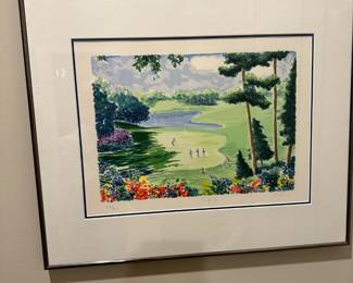 Golf course numbered print