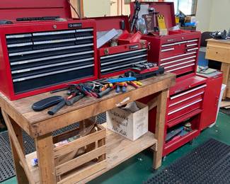 Tool chests by Husky and Craftsman in great shape.