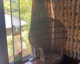 Top half of peacock chair.