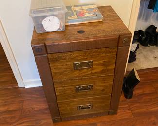 Cool campaign style mini dresser.