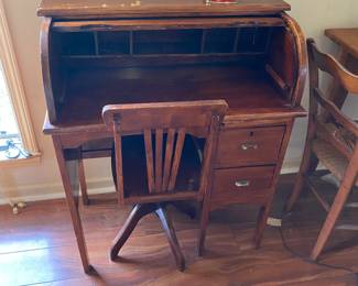 Cute little desk and chair.