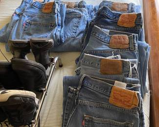 A whole mess of Levi's 501 Jeans. Most buttonfly.