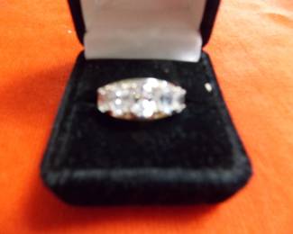 Sterling ring with CZ stones