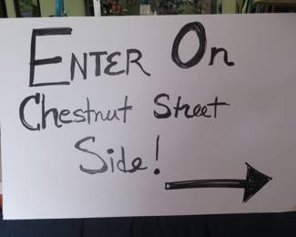 Please follow signs to enter property on side street for pickups and handicapped parking. Police detail Sat will help with all other parking!