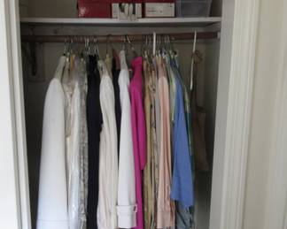 Clothes and shoes. Good labels; sizes 8,10, 12 shoes 8 1/2 some like new, or new. Designers...