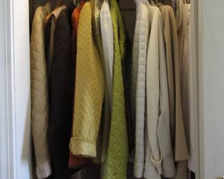 Coats downstairs coat closet. 