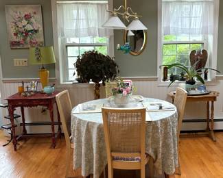 Kitchen, Small tables plants, stands, art etc  for sale. 