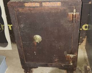 Antique Oren Stone Safe, does have combination.