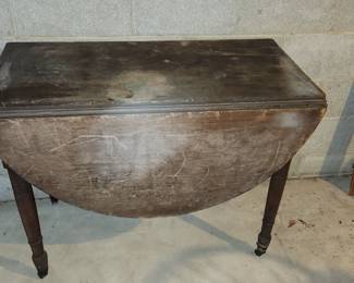 Antique Wood Drop Leaf Table
