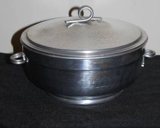 Vintage aluminum insulated covered serving bowl