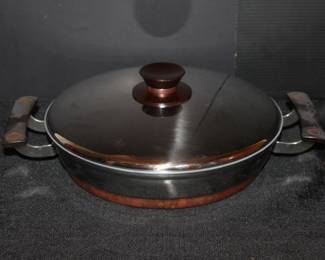 Presto Pride 1960’s stainless clad skillet pan & lid