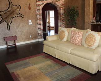 clean and comfy sofa, recently re-upholstered