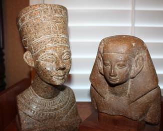 Egyptian stone busts