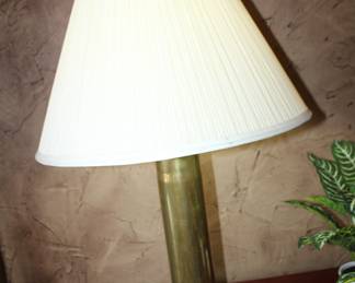 "Trench Art". Artillery brass table lamp