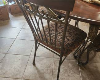 Wood and metal kitchen chairs