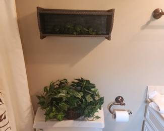 Plant & wicker shelf 