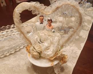 Vintage cake topper, as is condition