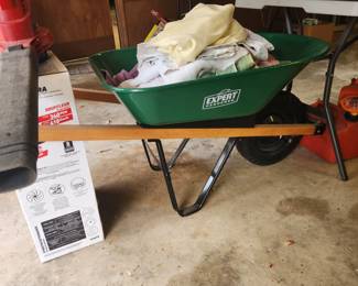 Garage - Expert Gardener wheel barrow & miscellaneous 