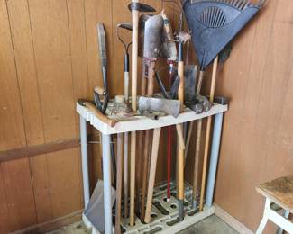 Garage - lawn tools & rack