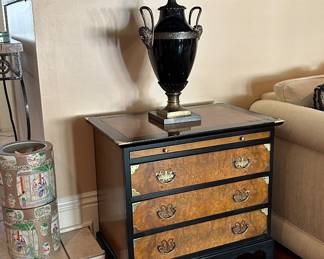 1970s Vintage Raymond K. Sobota Burlwood and Brass Chest - Chin Hua Collection