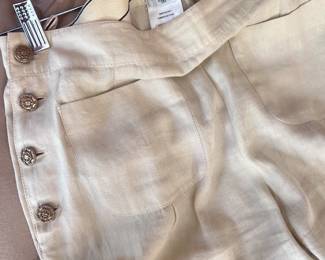 Chanel linen and silk trousers