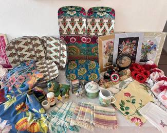 Lovely linens, fabrics and textile collection 