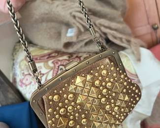 Rare Gucci metallic bag with chains