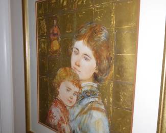 Edna Hibel "Brittany & Child"