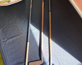 Wooden shaft golf clubs/ Girl Scouts