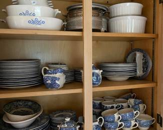 Blue and white 