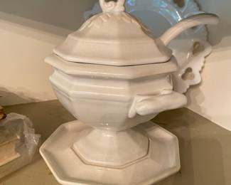 Ironstone tureens and platters