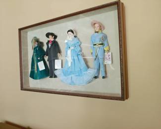 Gone with the Wind framed dolls