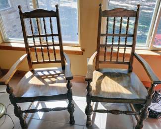 Matching Oak arm chairs