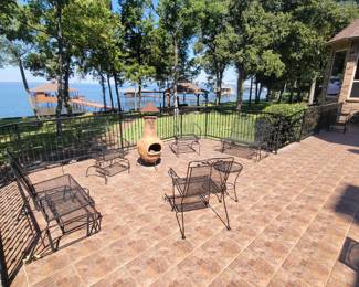 Black Metal Mesh Patio Furniture 