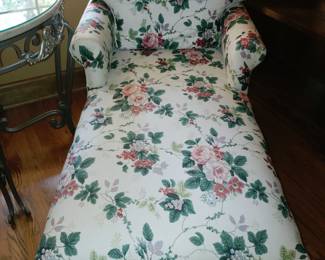 Floral chaise lounge