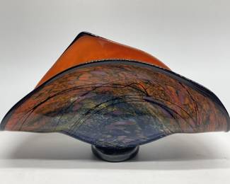 Art Glass Centerpiece Bowl