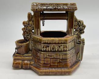 Vintage 1950s McCoy Pottery Wishing Well Planter