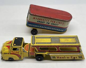 50s Vintage Wyandotte Haul-a-Car Tin Litho Truck