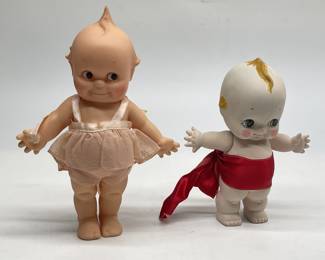 Vintage Ceramic Kewpie Doll and Vintage Kewpie